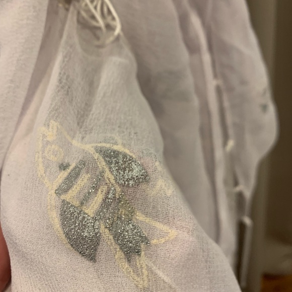 BNWOT White GlitterFishSarong/Beach Cover Up/Wrap - Picture 7 of 8